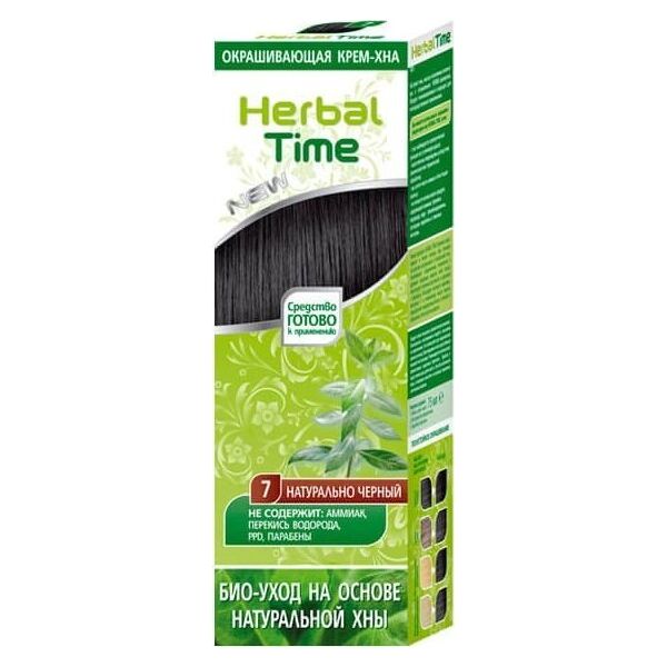 ENERGY OF VITAMINS HERBAL TIME Henna do włosów naturalna 7 Naturalny Czarny