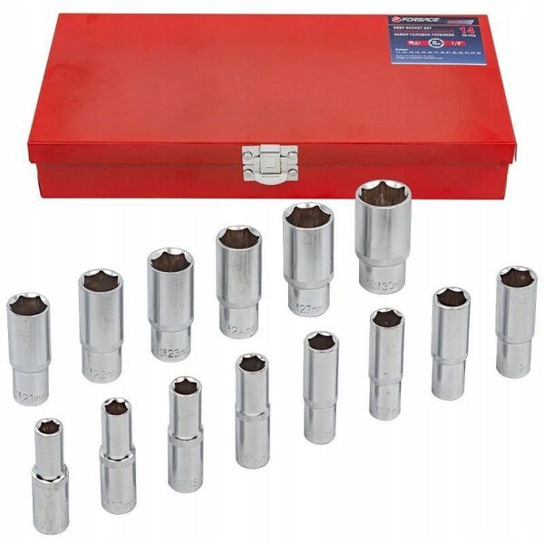 Forsage Σετ βαθιών καρυδιών 1/2" 14 τεμ. (11-30mm) (6-γωνικά)