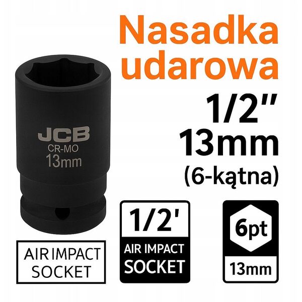 JCB Καρυδάκι κρούσης 1/2" 13mm (6-γωνιακό)