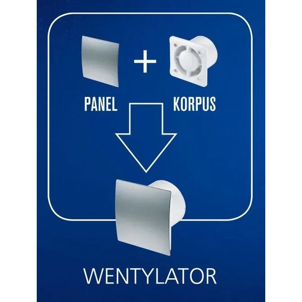 Wentylator łazienkowy czarny korpus KWS100CZ