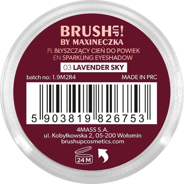 CLARESA Brush Up! by Maxineczka Błyszczący Cień do powiek 03 Lavender Sky 3 g