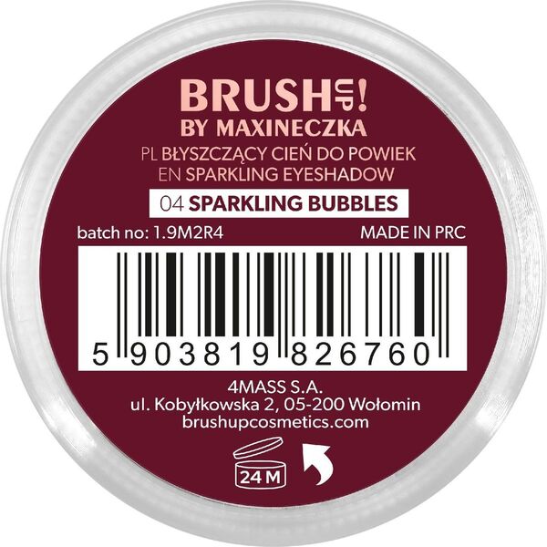 CLARESA Brush Up! by Maxineczka Błyszczący Cień do powiek 04 Sparkling Bubbles 3 g