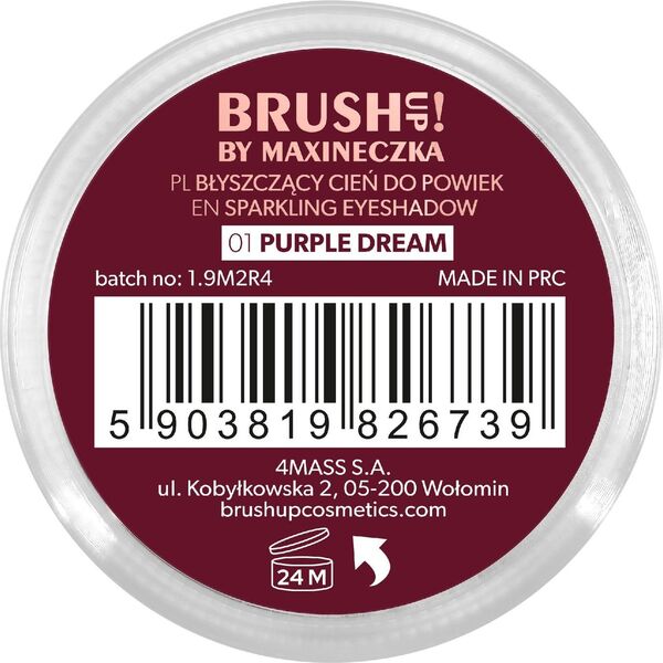 CLARESA Brush Up! by Maxineczka Błyszczący Cień do powiek 01 Purple Dream 3 g