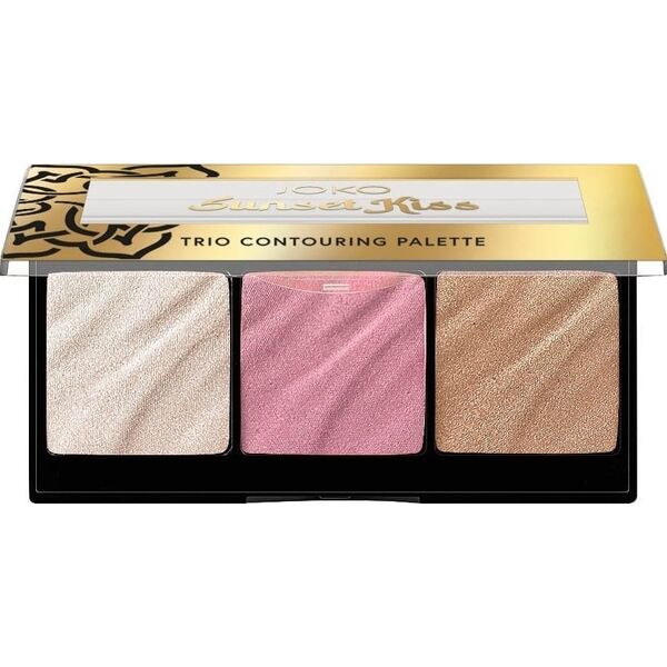 JOKO Sunset Kiss Paletka do konturowania twarzy - róż,rozświetlacz i bronzer