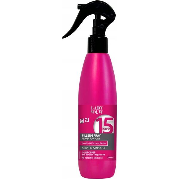 Energy of Vitamins Lady wow filler-spray keratynowy wypełniacz włosów w sprayu 15w1-keratin ampoule 200ml