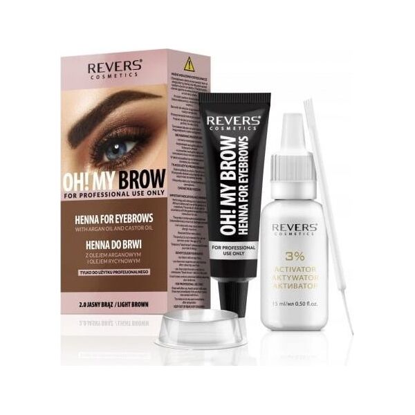REVERS Oh! My Brow Henna kremowa do brwi - jasny brąz