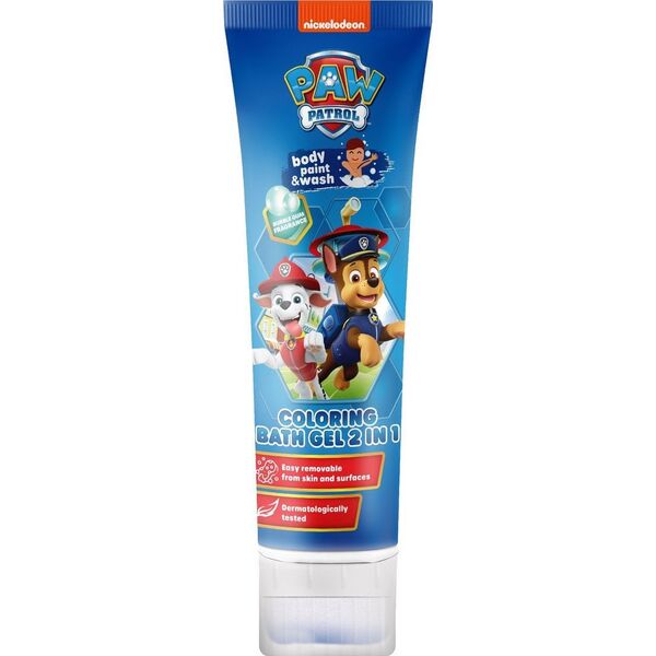 Kids Psi Patrol Żel Koloryzujący do Kąpieli 2w1 Bubble Gum 150ml