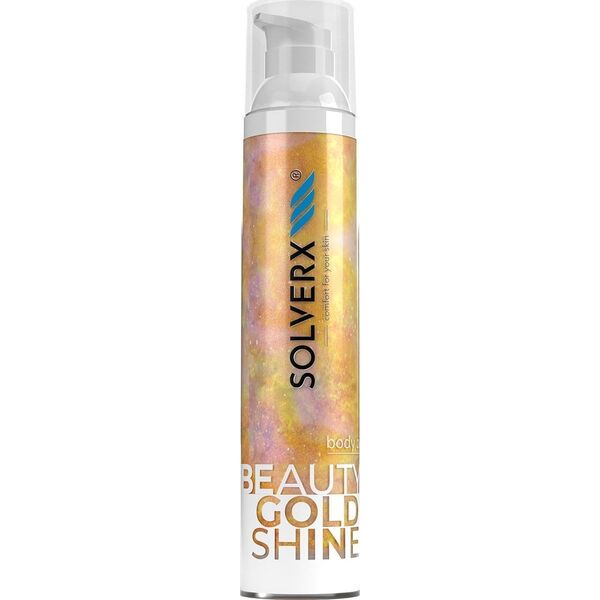 Solverx Beauty Gold Shine Olejek w żelu do twarzy i ciała z drobinkami złota 100ml