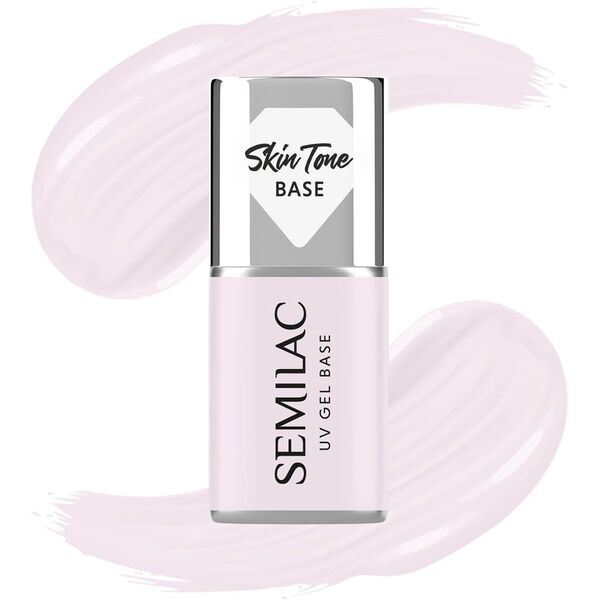 SEMILAC Skin Tone Baza coverowa do lakierów hybrydowych półtransparentna Natural Pink 7 ml