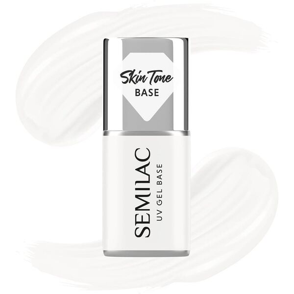 SEMILAC Skin Tone Baza coverowa do lakierów hybrydowych półtransparentna Coconut Cream 7 ml