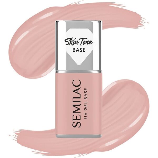 SEMILAC Skin Tone Baza coverowa do lakierów hybrydowych półtransparentna Pale Beige 7 ml