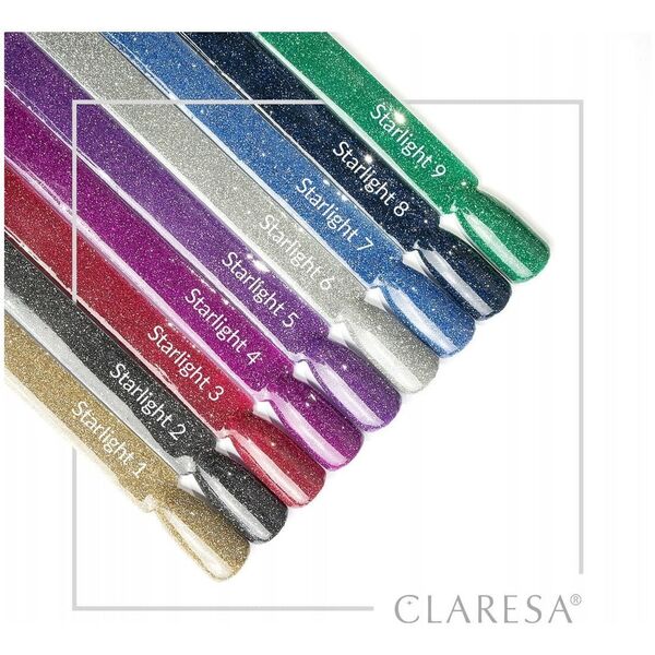 Claresa Starlight Lakier do paznokci hybrydowy z drobinkami flash 5g (8)