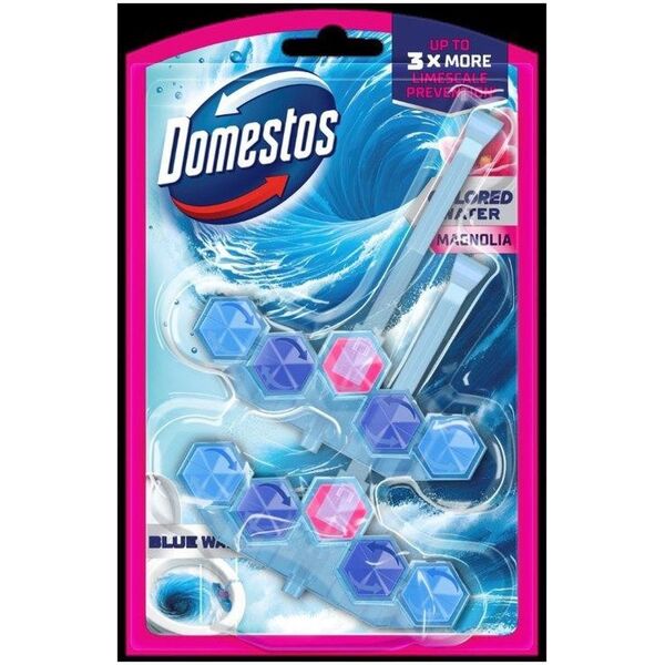 Domestos kostka toaletowa power 5 blue water pink 2 x 48 g 96g