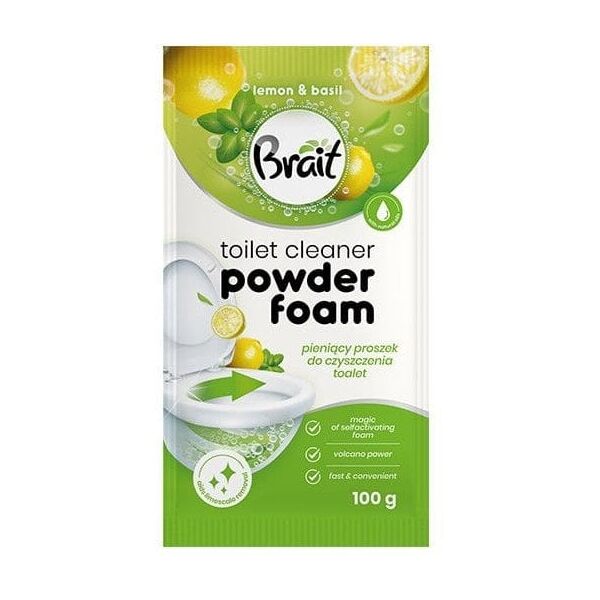BRAIT Wulkan Pieniący proszek do czyszczenia toalet Lemon & Basil 100 g