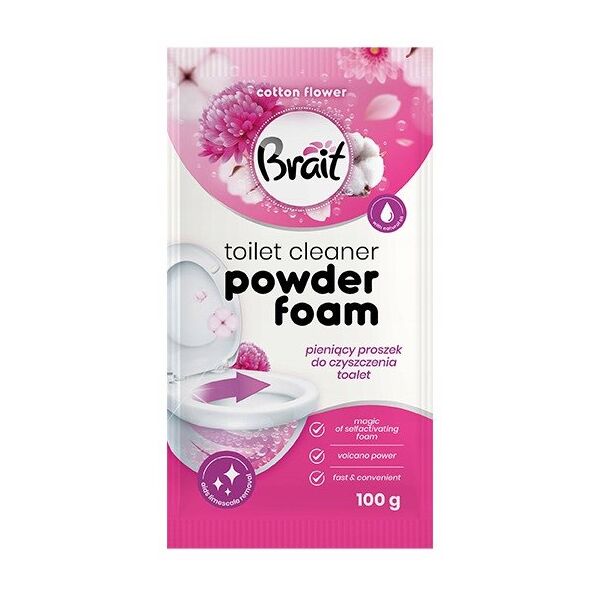 BRAIT Wulkan Pieniący proszek do czyszczenia toalet Cotton Flower 3 x 100 g