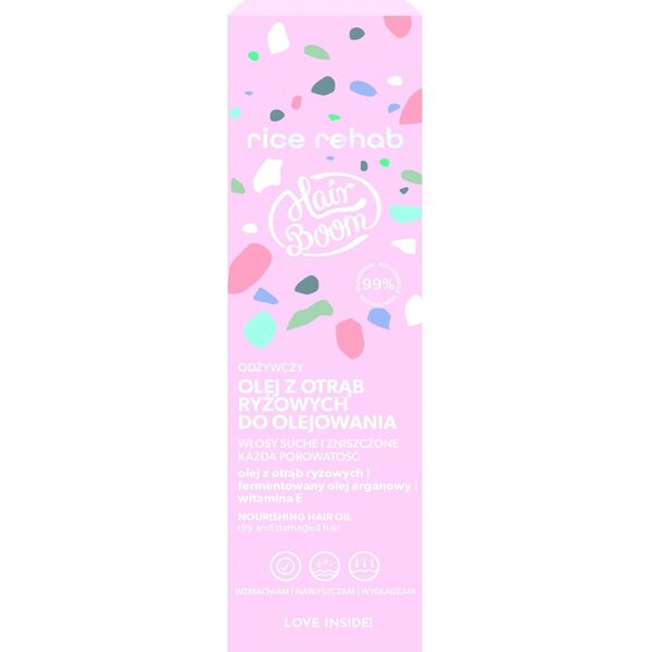 HAIRBOOM Rice Rehab Odżywczy olej z otrąb ryżowych do olejowania włosów 100 ml