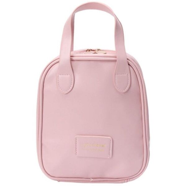 Kosmetyczka organizer na kosmetyki z rączką 17x7x19cm różowa KS128R