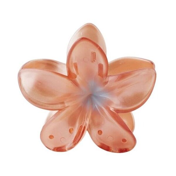 Spinka do włosów klamra XL kwiat OMBRE transparent pomarańcz 7,5 x 8cm SP397POM