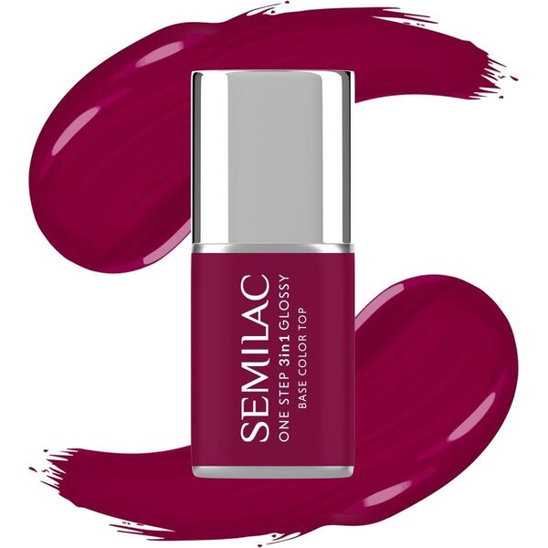 SEMILAC One Step Glossy 3in1 Lakier hybrydowy do paznokci S775 Plum Wine 7 ml