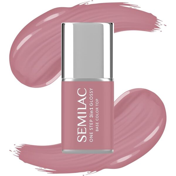 SEMILAC One Step Glossy 3in1 Lakier hybrydowy do paznokci S201 Earth Pink 7 ml