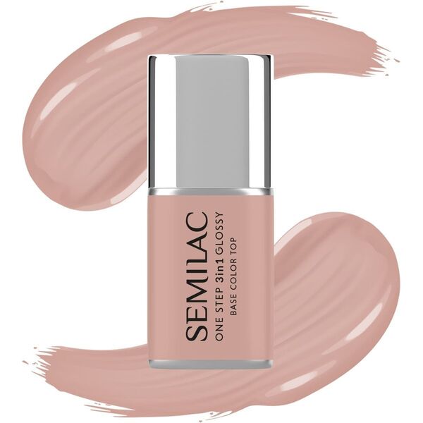 SEMILAC One Step Glossy 3in1 Lakier hybrydowy do paznokci S210 French Beige 7 ml