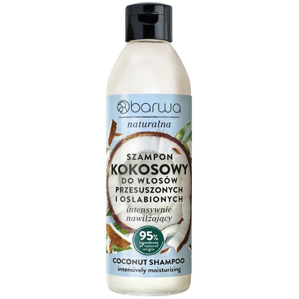 BARWA Naturalna Szampon intensywnie nawilżający do włosów Kokosowy 300 ml