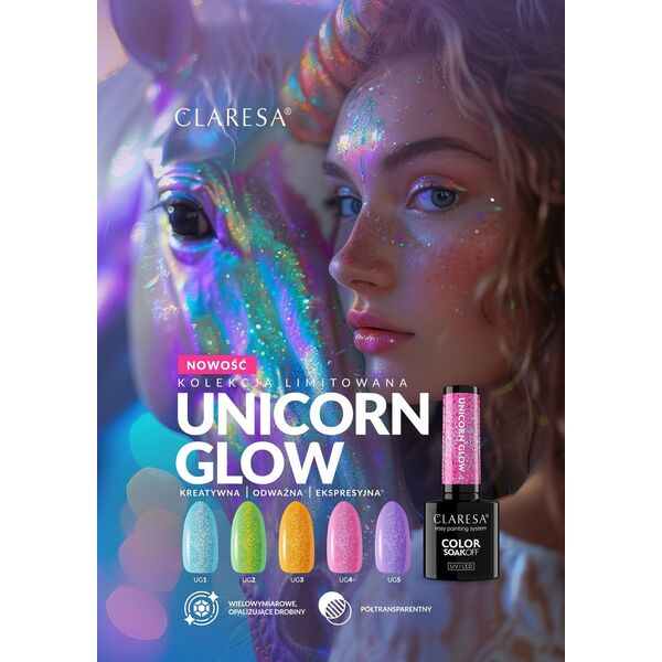 CLARESA N Lakier hybrydowy Unicorn Glow 05 5 g
