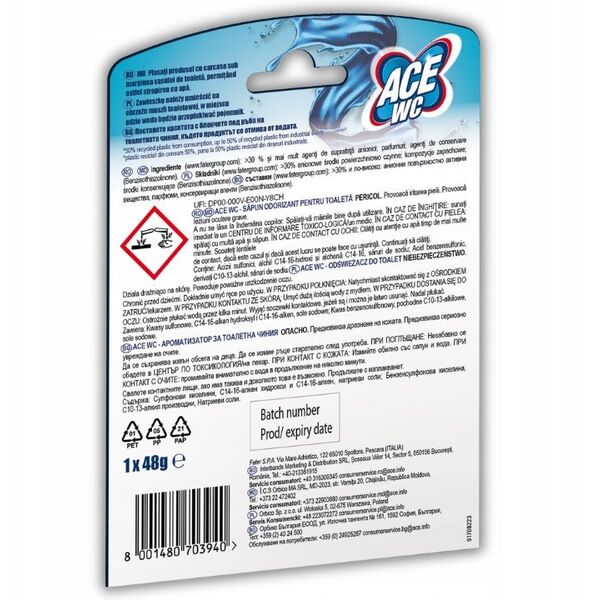 KOSTKA DO WC ACE Marine Breeze 48g
