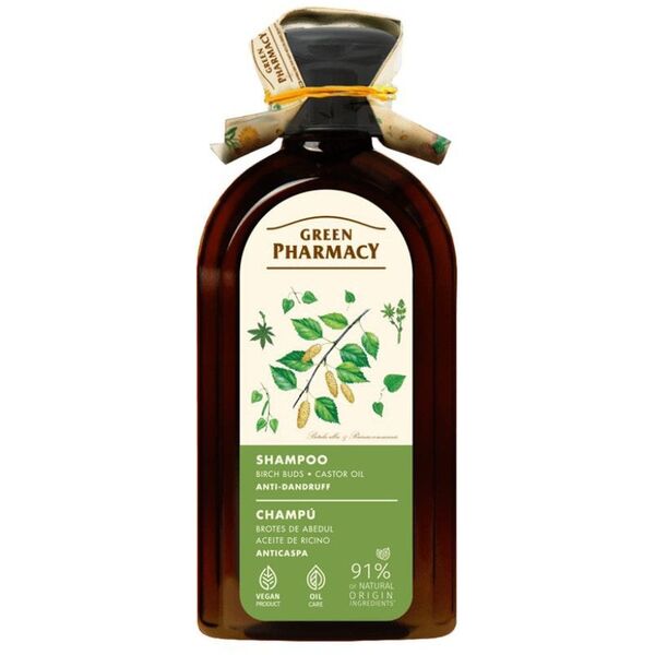 Green Pharmacy Przeciwłupieżowy Szampon Pąki Brzozy i Olej Rycynowy 350ml