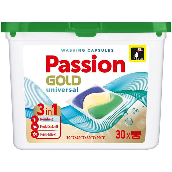 PASSION GOLD Kapsułki do prania 3w1 Universalne 1 op. - 30 szt.