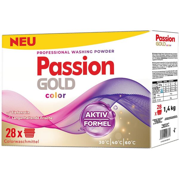 PASSION GOLD Professional Proszek do prania Kolor 1.4 kg