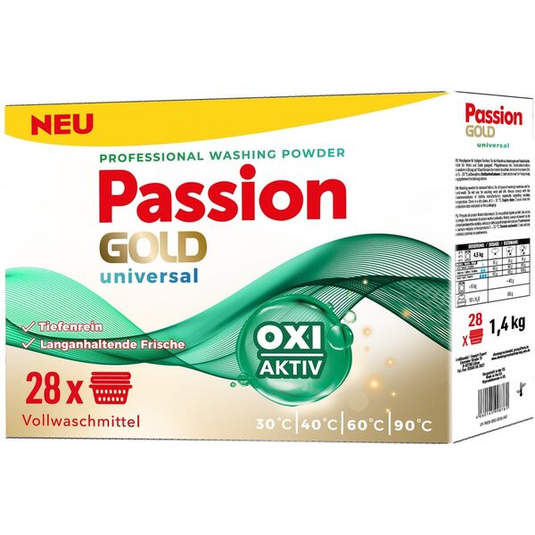 PASSION GOLD Professional Proszek do prania Uniwersalny 1.4 kg