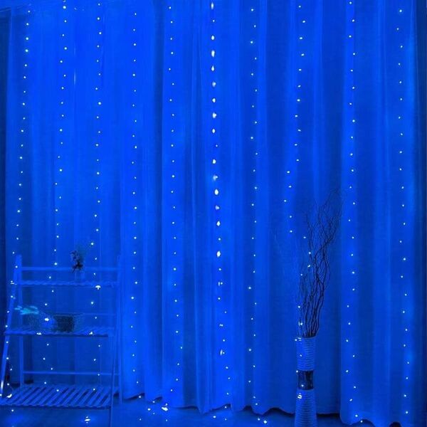 Κουρτίνα Ledowa (300 λαμπτήρες LED) 3m x 3m ΜΠΛΕ / NIEBIESKI