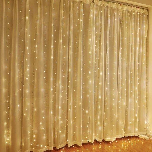 Κουρτίνα LED (100 λαμπάκια LED) 3m x 1m ΘΕΡΜΟ ΛΕΥΚΟ / CIEPŁY BIAŁY