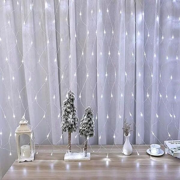 Δίχτυ / Κουρτίνα LED (240 λαμπάκια LED) 3m x 3m, COLD WHITE / ΨΥΧΡΟ ΛΕΥΚΟ