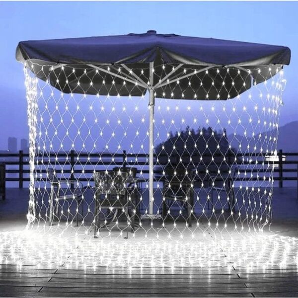 Δίχτυ / Κουρτίνα LED (320 λαμπάκια LED) 3m x 3m, COLD WHITE / ΨΥΧΡΟ ΛΕΥΚΟ