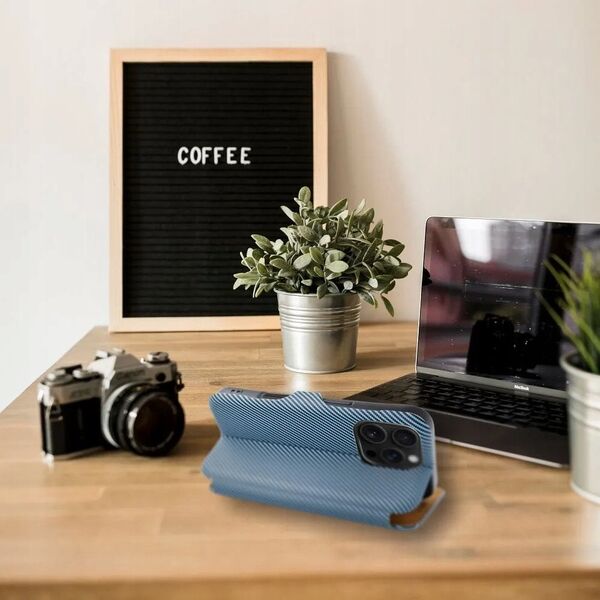Θήκη FOLIO Side Magnet για IPHONE 16 PRO MAX μπλε