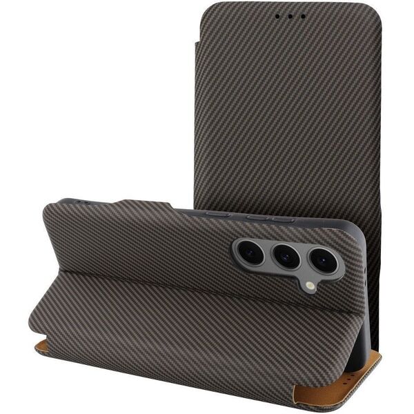 Θήκη FOLIO Side Magnet συμβατή με S-PEN για SAMSUNG S24 ULTRA καφέ