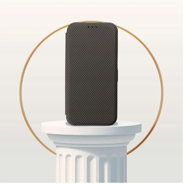 Θήκη Kabura FOLIO Side Magnet για MOTOROLA G35 καφέ