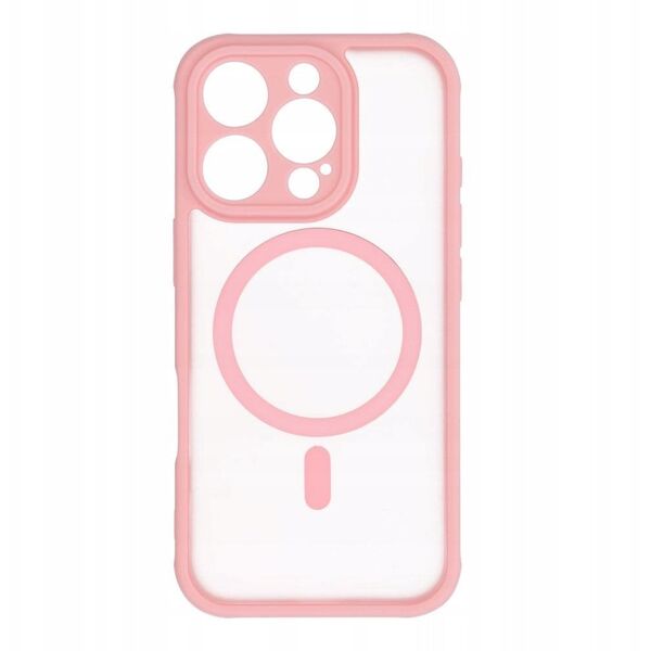 Θήκη FULL MATTE MAG COVER συμβατή με MagSafe για IPHONE 16 Pro ανοιχτό ροζ
