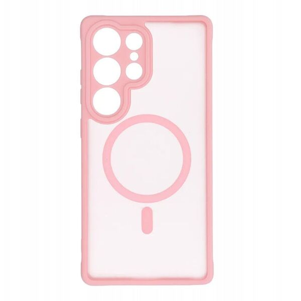 Θήκη FULL MATTE MAG COVER συμβατή με MagSafe για SAMSUNG S25 ανοιχτό ροζ
