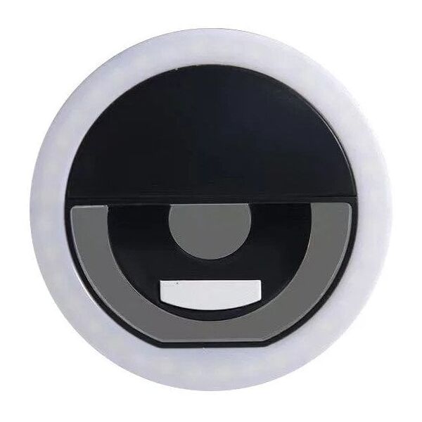 Δαχτυλίδι LED Lampa για selfie στο τηλέφωνο RK-12 μαύρο