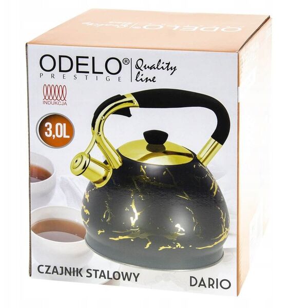 Κατσαρόλα Kamille OD 2087 Μαύρο Χρυσό 3 L