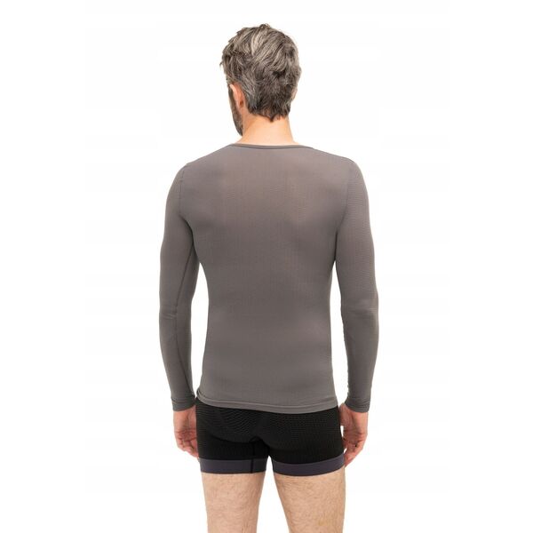 LS1085U Βασικό στρώμα με μακρύ μανίκι unisex γκρι M