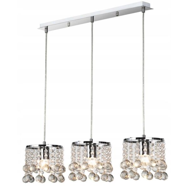 Reality London Crystal 327733-06 κρεμαστό φωτιστικό 3x40W E14 χρώμιο