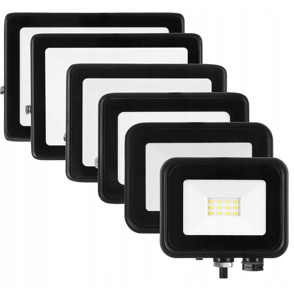 Προβολέας Zamel Solis LNS10000002 10W 230V IP65 ουδέτερο λευκό NAS-10WN μαύρο