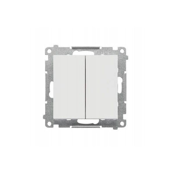 Διακόπτης κηροπήγιο Kontakt-Simon 55 TW5.01/114 μονάδα 10 AX, 250V~, ταχυσύνδεσμοι ανοιχτό γκρι ματ