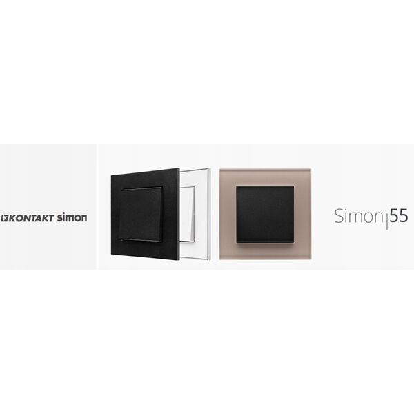 Πλήκτρο Kontakt-Simon 55 TKW1/111 μονό για: SW1M, SW6M, SW7M, SP1M λευκό ματ