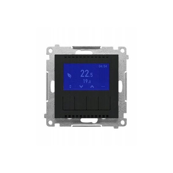 Προγραμματιζόμενος θερμοστάτης Kontakt-Simon 55 TETD1A.01/149 με οθόνη, μαύρο ματ μοντέλο