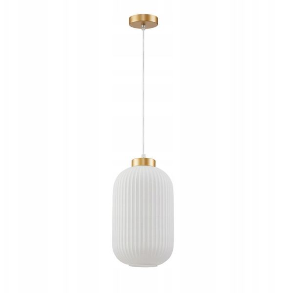 Italux Lindo PND-52636-1-GD κρεμαστό φωτιστικό 1x40W E27 λευκό/χρυσό